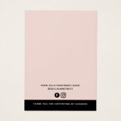 ロゴのネックレスイヤリング表示カードの追加 (裏面)