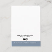 ロゴのネックレスイヤリング表示カードの追加 コーリングカード (裏面)