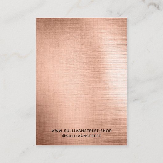 ロゴのネックレスイヤリング表示カードの追加 コーリングカード (裏面)