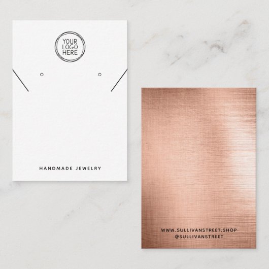 ロゴのネックレスイヤリング表示カードの追加 コーリングカード (正面/裏面)