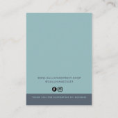 ロゴのネックレスイヤリング表示カードの追加 コーリングカード (裏面)