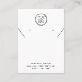 ロゴのネックレスイヤリング表示カードの追加 コーリングカード (正面)