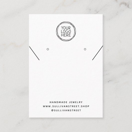 ロゴのネックレスイヤリング表示カードの追加 コーリングカード (正面)