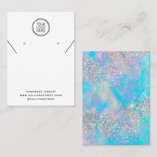 ロゴのネックレスイヤリング表示カードの追加 コーリングカード (正面/裏面)