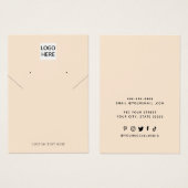 ロゴのネックレスイヤリング表示カードの追加（編集） (正面&裏面)