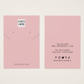 ロゴのネックレスイヤリング表示カードの追加（編集） (正面&裏面)