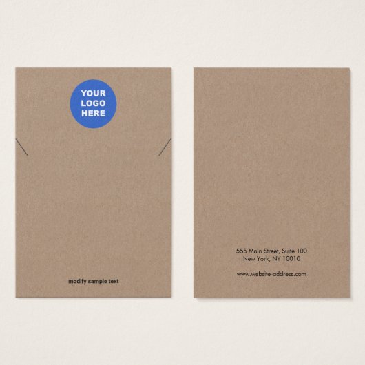 ロゴのネックレスクラフト表示カードの追加 (正面&裏面)