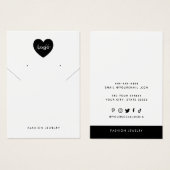 ロゴのネックレスシックなイヤリングディスプレイカードの追加 (正面&裏面)