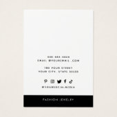 ロゴのネックレスシックなイヤリングディスプレイカードの追加 (裏面)