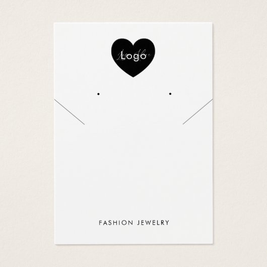 ロゴのネックレスシックなイヤリングディスプレイカードの追加 (正面)