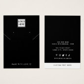 ロゴのネックレスシックなイヤリングディスプレイカードの追加 (正面&裏面)