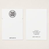 ロゴのネックレスジュエリー表示カードの追加 (正面&裏面)