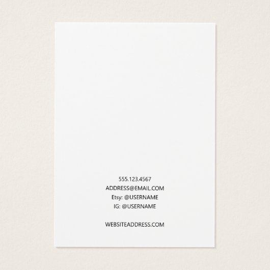 ロゴのネックレスジュエリー表示カードの追加 (裏面)