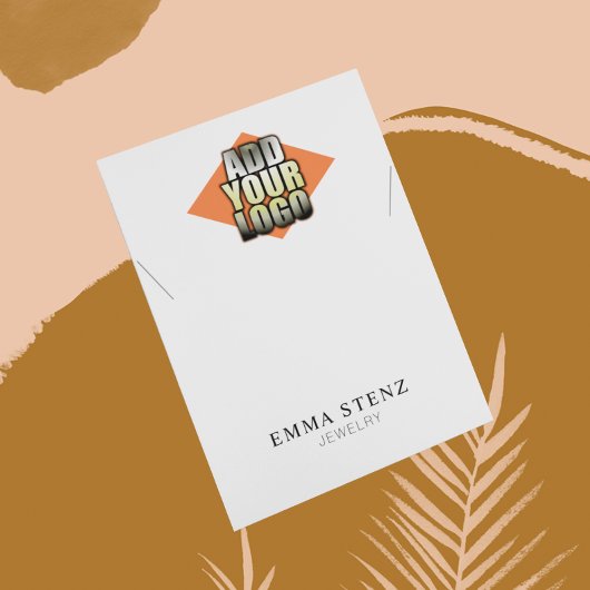 ロゴのネックレスジュエリー表示カードの追加 名刺