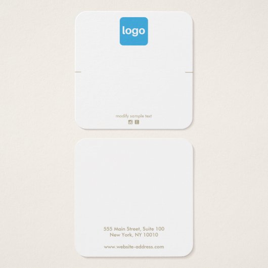 ロゴのネックレススクエアディスプレイホルダーの追加 (正面&裏面)