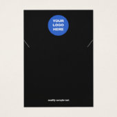 ロゴのネックレスブラックディスプレイカードの追加 (正面)