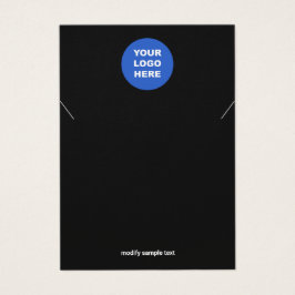 ロゴのネックレスブラックディスプレイカードの追加