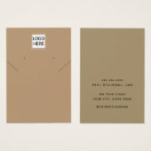 ロゴのネックレスモダンイヤリングディスプレイカードの追加 (正面&裏面)