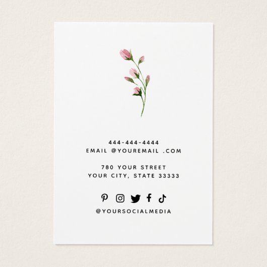 ロゴのネックレスモダンイヤリングディスプレイカードの追加 (裏面)