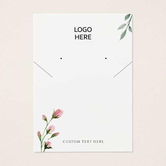 ロゴのネックレスモダンイヤリングディスプレイカードの追加 (正面)