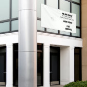 ロゴのバミニマルナー 横断幕 (ビルの外側)