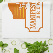 ロゴのバーの布 キッチンタオル (折り畳み)