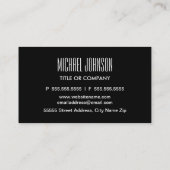 ロゴのパーソナライズなイカットのジグザグ形の白黒 名刺 (裏面)