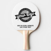 ロゴのビジネスのミニマルモダンリストを文字で追加 卓球ラケット (正面)