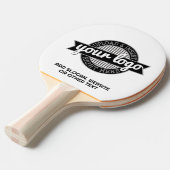 ロゴのビジネスのミニマルモダンリストを文字で追加 卓球ラケット (正面アングル)