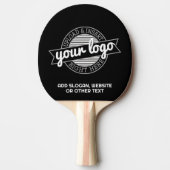 ロゴのビジネスのミニマルモダンリストを文字で追加 卓球ラケット (正面)
