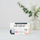 ロゴのビジネスギフト券の追加マーケティング 名刺 (スタンド正面)