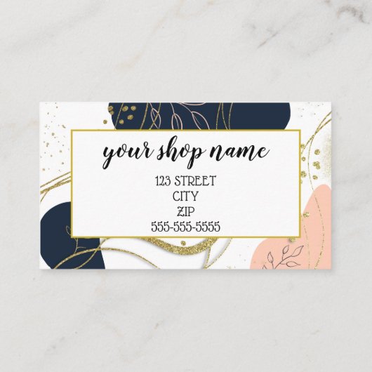 ロゴのビジネスギフト券の追加マーケティング 名刺 (裏面)