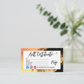 ロゴのビジネスギフト券の追加マーケティング 名刺 (スタンド正面)