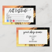 ロゴのビジネスギフト券の追加マーケティング 名刺 (正面/裏面)