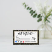 ロゴのビジネスギフト券の追加マーケティング 名刺 (スタンド正面)