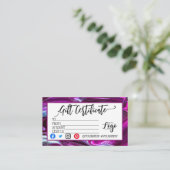 ロゴのビジネスギフト券の追加マーケティング 名刺 (スタンド正面)