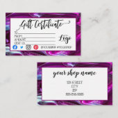 ロゴのビジネスギフト券の追加マーケティング 名刺 (正面/裏面)