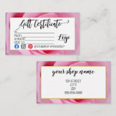 ロゴのビジネスギフト券の追加マーケティング 名刺 (正面/裏面)