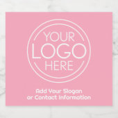 ロゴのビジネスピンク企業の色のモダン追加 ビールラベル (シングルラベル)