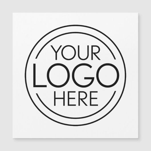 ロゴのビジネスマグネットを企業の追加モダンする (正面)