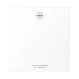 ロゴのビジネス企業のホワイト ノートパッド