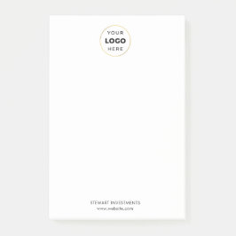 ロゴのビジネス企業のホワイト ポストイット