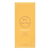 ロゴのビジネス価格リストの基本ホワイトオレンジ ラックカード (正面)