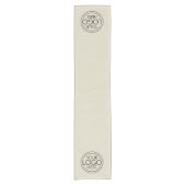 ロゴのビジネス向けミニマルモダンリストオフホワイトの追加 ショートテーブルランナー (正面)