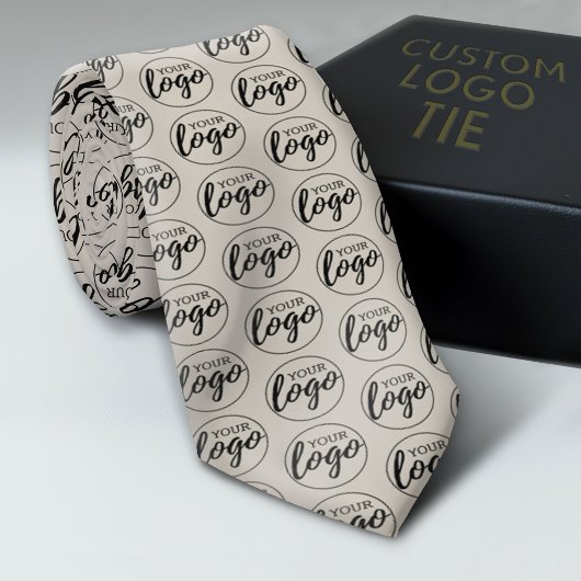 ロゴのビジネス向けミニマル企業のリストベージュの追加 ネクタイ