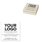 ロゴのビジネス差出人住所のアップロード ラバースタンプ (押印)