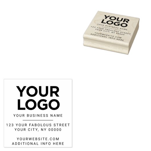 ロゴのビジネス差出人住所のアップロード ラバースタンプ (押印)