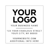 ロゴのビジネス差出人住所のアップロード ラバースタンプ (インプリント)