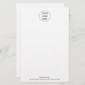 ロゴのビジネス用ひな形を追加する 便箋 (正面/裏面)