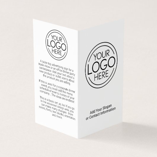 ロゴのビジネス製品テーブル広告の追加 (外部)